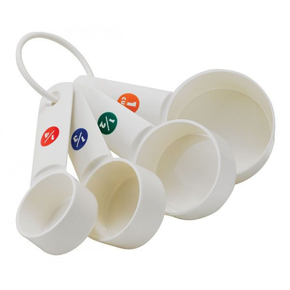 4Pc Plastic Measuring Cup Set (1/4 Cup, 1/3 Cup, 1/2 Cup, 1 Cup) in